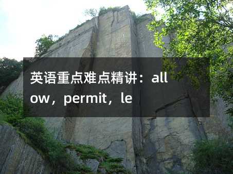 Ӣ�Z���c�y�c���v��allow��permit��let��promise